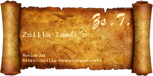 Zsilla Tamás névjegykártya